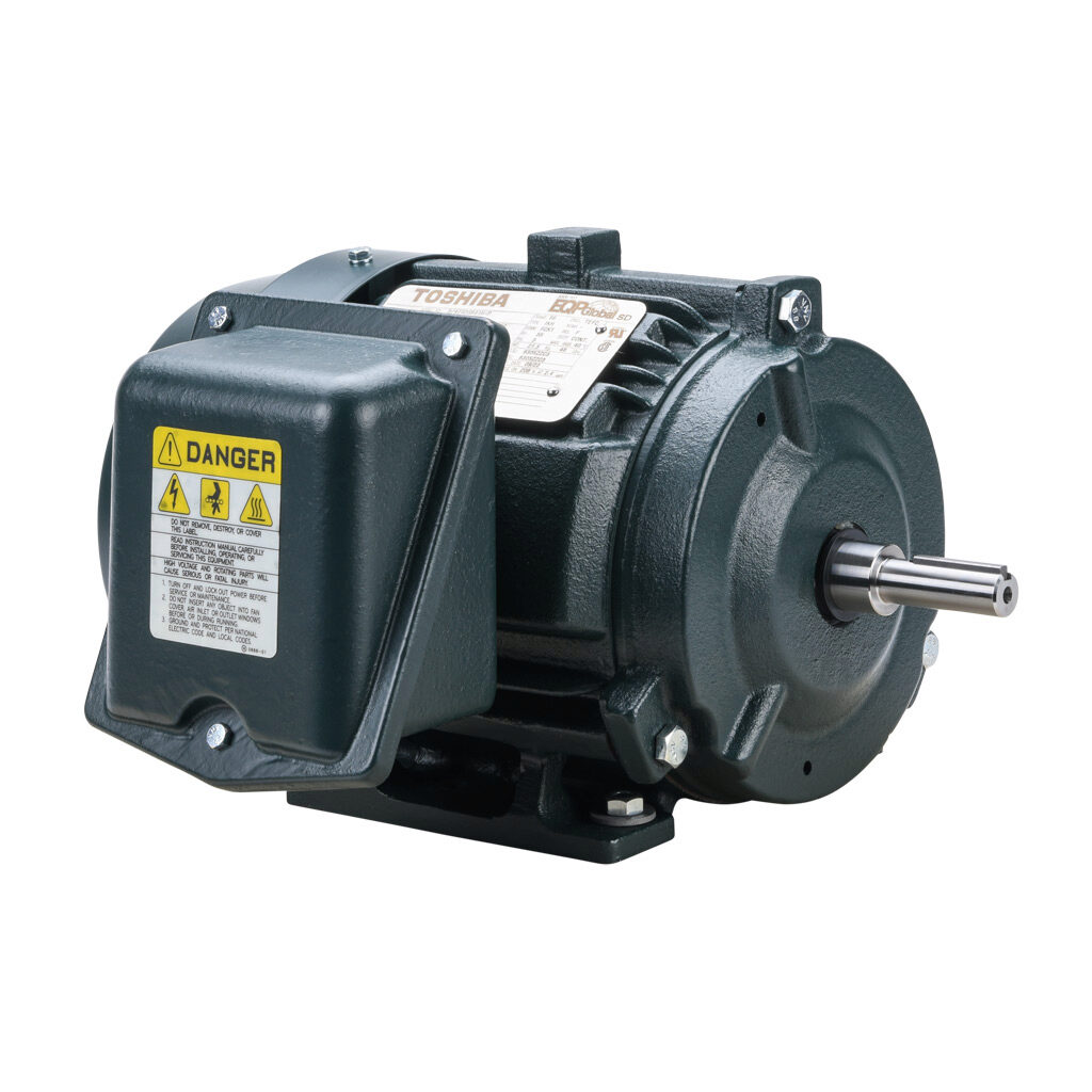 3-42SDSR31H-P - Toshiba SD premium efficiency AC induction motor, high-performance inverter duty and severe duty, 3/4hp, 3-phase, 230/460 VAC, 3600rpm, TEFC, NEMA 56 frame, cast iron, rigid base mount.