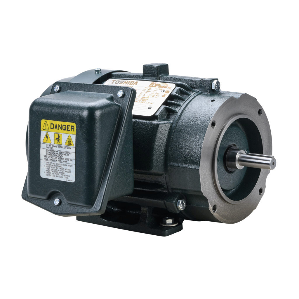 3-44SDSR32H-P - Toshiba SD premium efficiency AC induction motor, high-performance inverter duty and severe duty, 3/4hp, 3-phase, 230/460 VAC, 1800rpm, TEFC, NEMA 56C frame, cast iron, C-face/rigid base mount.