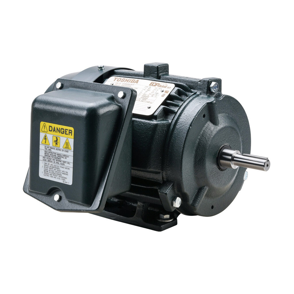 3-46SDSR31H-P - Toshiba SD premium efficiency AC induction motor, high-performance inverter duty and severe duty, 3/4hp, 3-phase, 230/460 VAC, 1200rpm, TEFC, NEMA 56 frame, cast iron, rigid base mount.