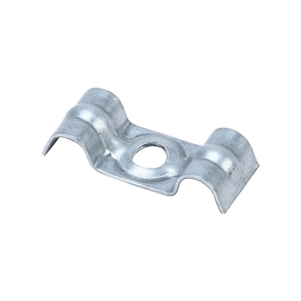 300 - Minerallac 1-hole tubing mount duplex strap, standard duty. Package of 100. For use with 1/4in OD tubing or cable.