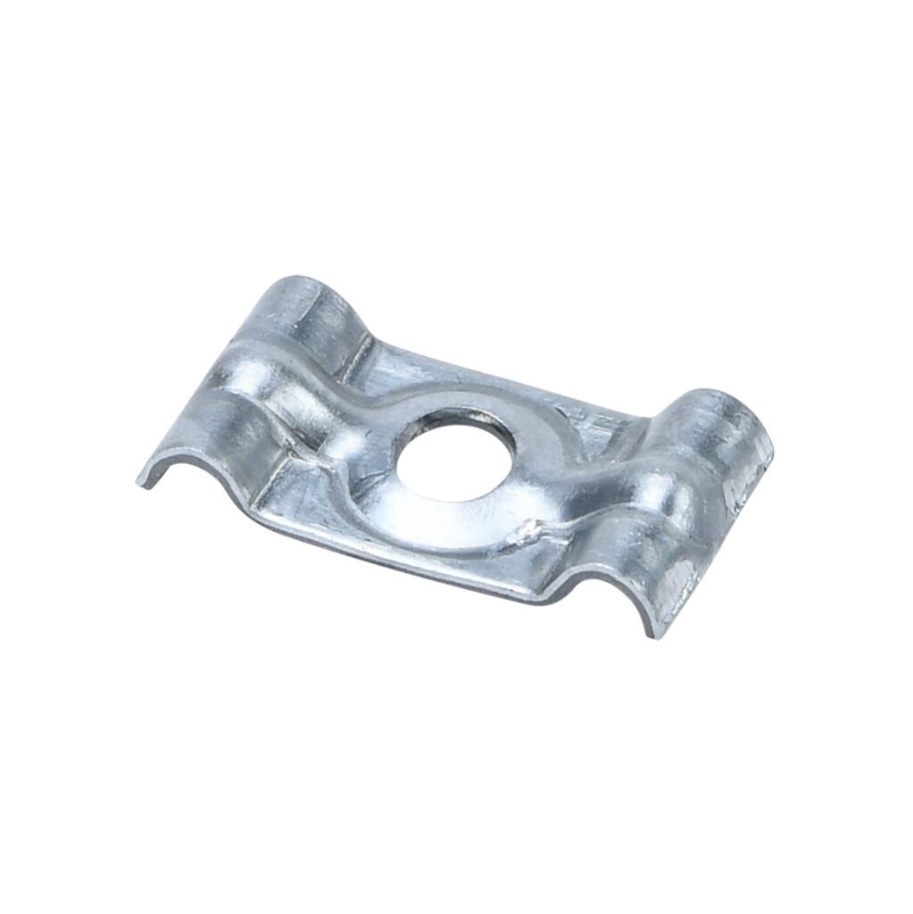 300A - Minerallac 1-hole tubing mount duplex strap, standard duty. Package of 100. For use with 1/8in OD tubing or cable.