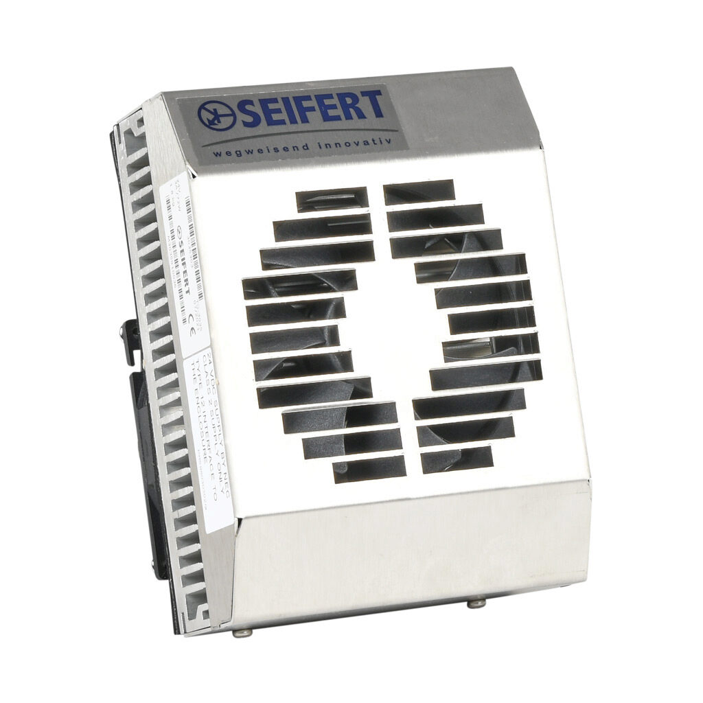 3035303 - Seifert SoliTherm thermoelectric cooler, 100 BTU/H, 24 VDC operating voltage, 304 stainless steel housing, filter-free, recessed mount. For use with NEMA 4/4X/12 enclosures.