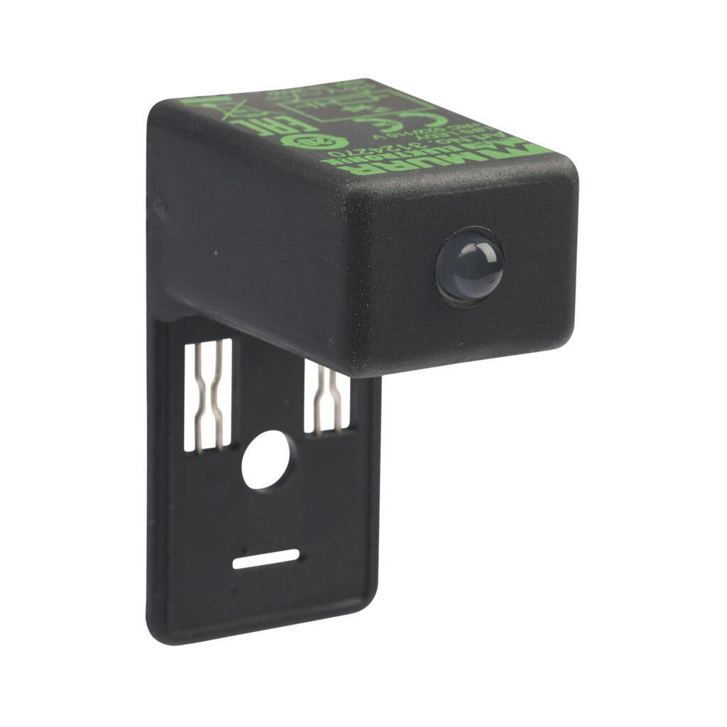 3124270 - Murrelektronik solenoid valve surge suppressor, resistor-capacitor, 48-130 VAC/VDC, 1-phase, 0-60Hz, 10W, vertical mount. For use with 11mm DIN style Form B plug.