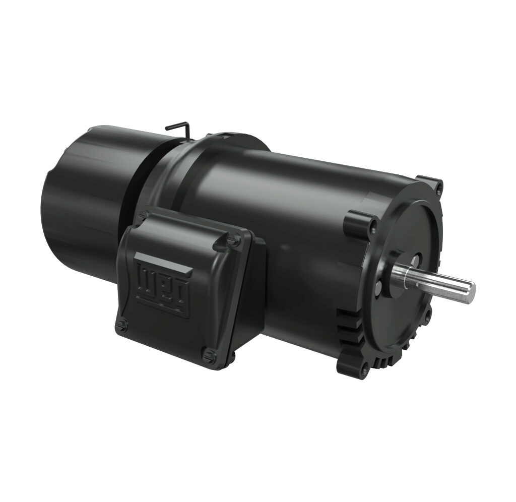 .3318ES3EBMW56CFL-S - WEG Electric S standard efficiency AC induction motor, general purpose, inverter rated and brake, 1/3hp, 3-phase, 208-230/460 VAC, 1800rpm, TEFC, NEMA 56C frame, rolled steel, C-face mount. Stearns 104817100KQ brake assembly ...