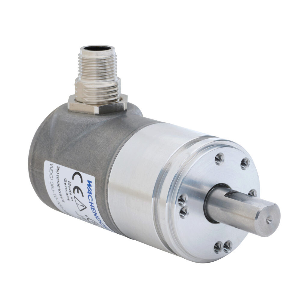 36J101003GSC8 - Wachendorff Automation WDGI 36J series incremental (quadrature) rotary encoder, 5-30 VDC, universal (line driver or NPN/PNP open collector) output, heavy duty, 100 ppr, 10mm solid shaft, 36mm diameter body, IP67 and IP69K, radial e...