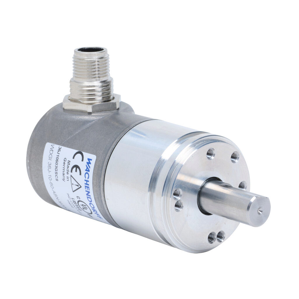 36J10603GSC8 - Wachendorff Automation WDGI 36J series incremental (quadrature) rotary encoder, 5-30 VDC, universal (line driver or NPN/PNP open collector) output, heavy duty, 60 ppr, 10mm solid shaft, 36mm diameter body, IP67 and IP69K, radial exi...