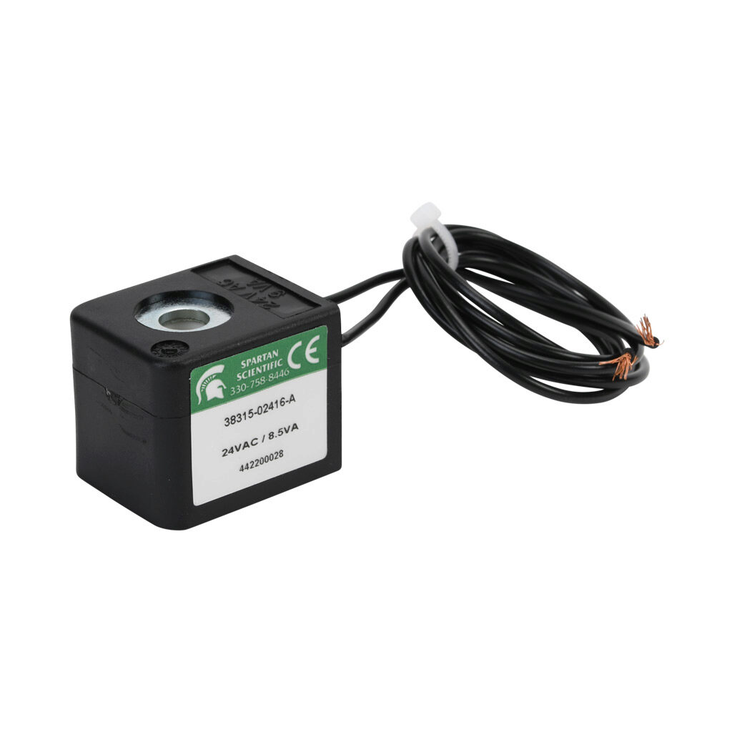 38315-02416-A - Spartan solenoid coil, 24 VAC, 8.5 VA, 18in 22 AWG pigtail. For use with 3516 series Spartan valves.