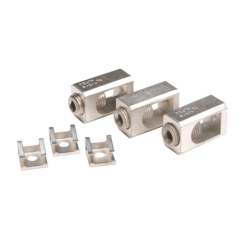 3TA225FD - Eaton box type wiring lug, replacement, line or load mount, 1 openings, #4 AWG-4/0 wire(s). Package of 3. For use with Eaton 225A frame MCCBs.