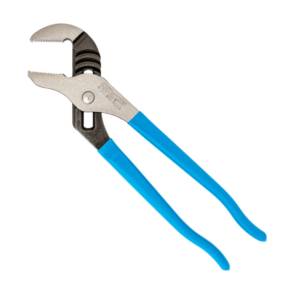430 - CHANNELLOCK Classic tongue and groove pliers, 10.0in (254mm) overall length, classic grip vinyl handles.