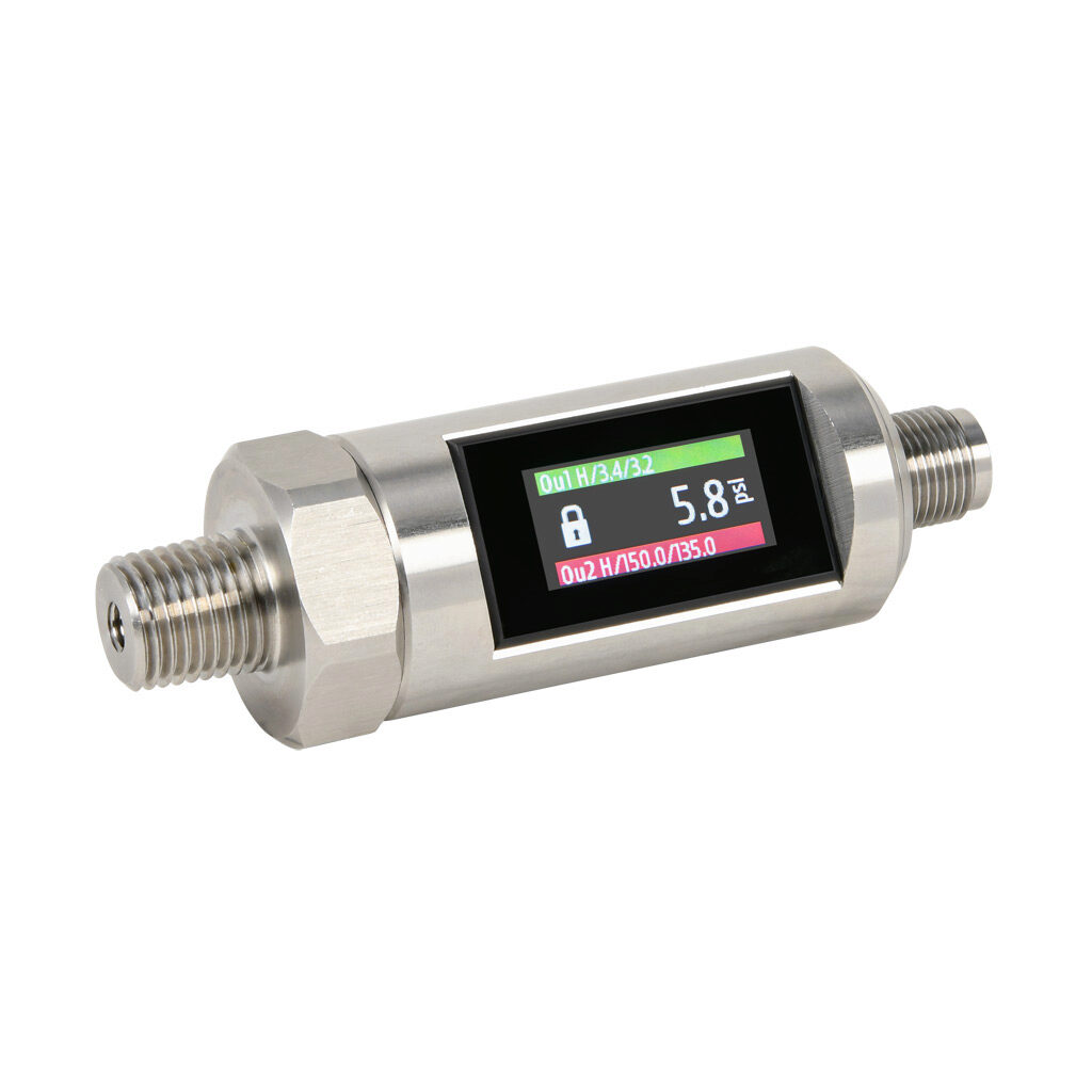 5-11-3132-100000 - MP Sensor P.Touch pressure transmitter, 0 to 100 psig range, +/- 0.5% accuracy, ceramic sensing element, FKM seal(s), Output: 2-channel, switch/current/voltage/IO-Link, 1/4in male NPT process connection, 13-30 VDC operating volt...