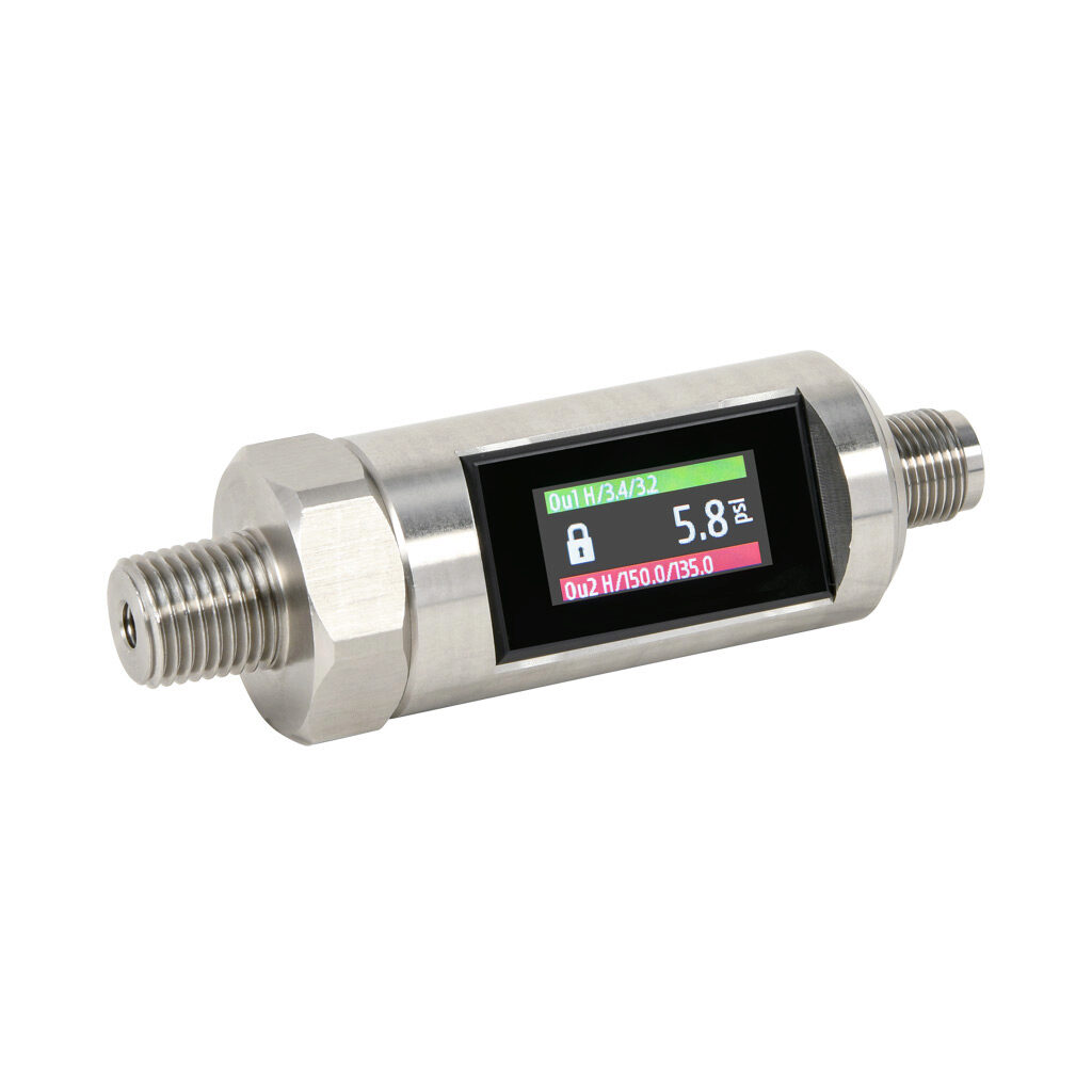 5-11-3132-1K0000 - MP Sensor P.Touch pressure transmitter, 0 to 1000 psig range, +/- 0.5% accuracy, ceramic sensing element, FKM seal(s), Output: 2-channel, switch/current/voltage/IO-Link, 1/4in male NPT process connection, 13-30 VDC operating vol...