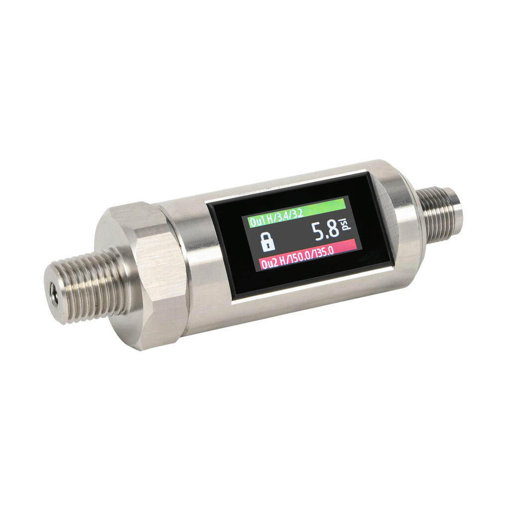 5-11-3132-300000 - MP Sensor P.Touch pressure transmitter, 0 to 300 psig range, +/- 0.5% accuracy, ceramic sensing element, FKM seal(s), Output: 2-channel, switch/current/voltage/IO-Link, 1/4in male NPT process connection, 13-30 VDC operating volt...