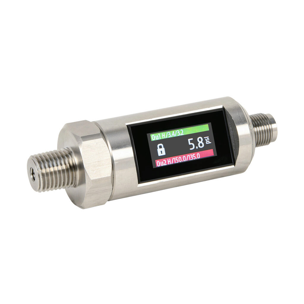 5-11-3132-500000 - MP Sensor P.Touch pressure transmitter, 0 to 500 psig range, +/- 0.5% accuracy, ceramic sensing element, FKM seal(s), Output: 2-channel, switch/current/voltage/IO-Link, 1/4in male NPT process connection, 13-30 VDC operating volt...