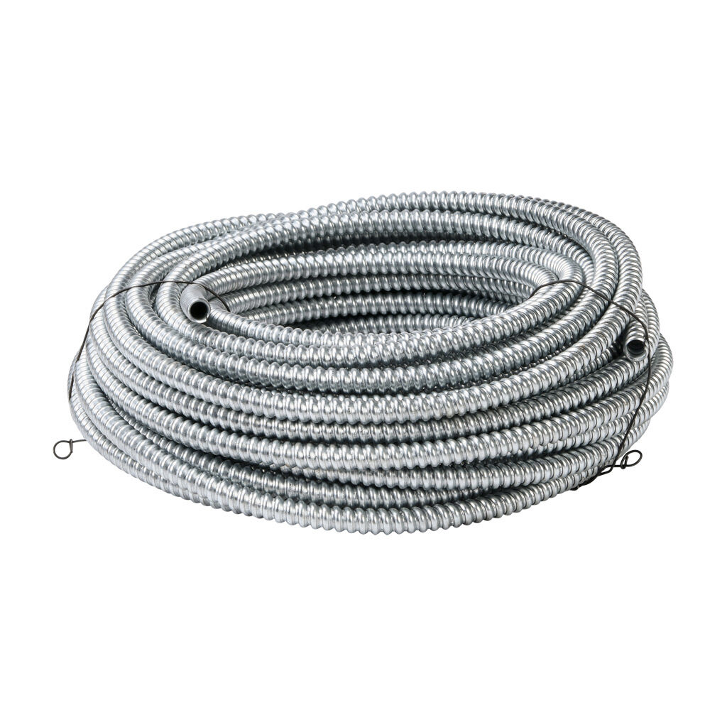 55081702 - Southwire Galflex flexible metallic conduit, reduced wall steel, 3/8in trade size, UL-1 Listed, 100ft/30.4m coil length.