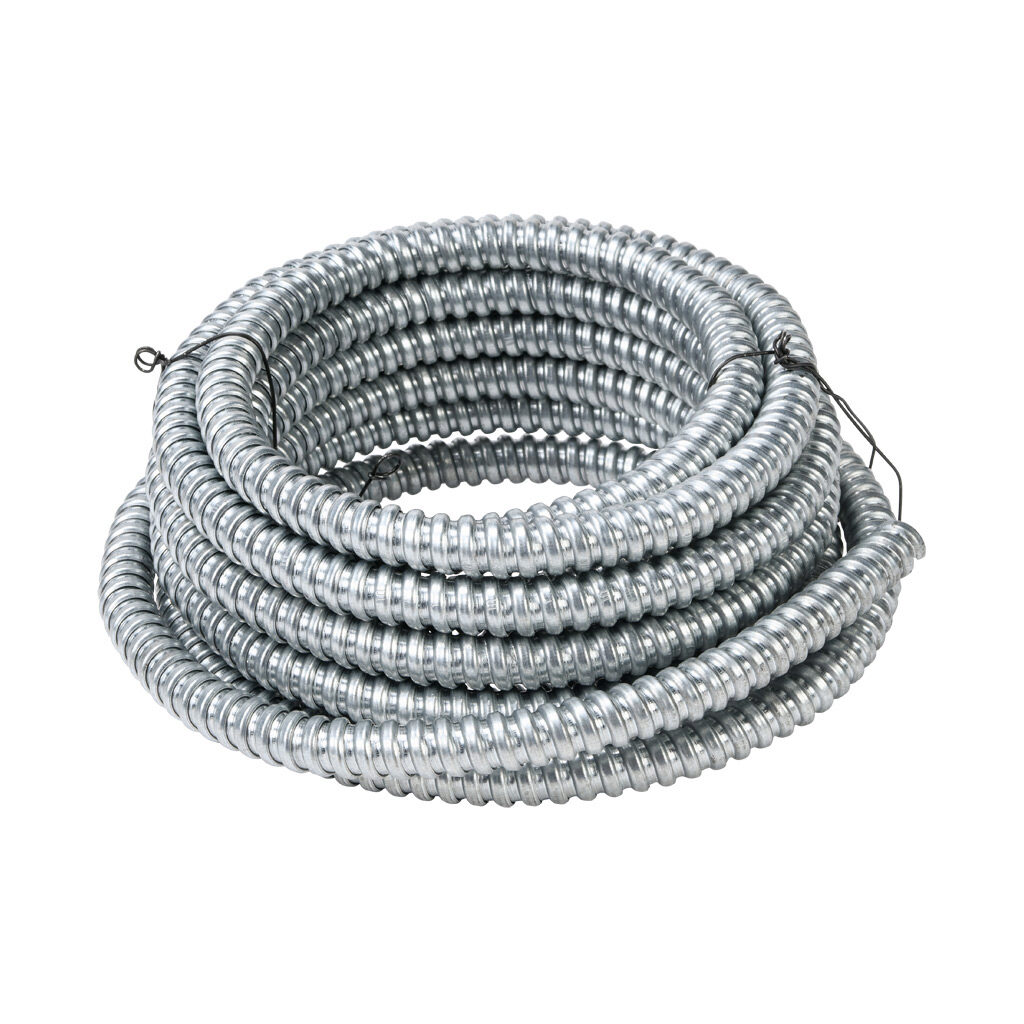 55081806 - Southwire Galflex flexible metallic conduit, reduced wall steel, 1/2in trade size, UL-1 Listed, 25ft/7.6m coil length.
