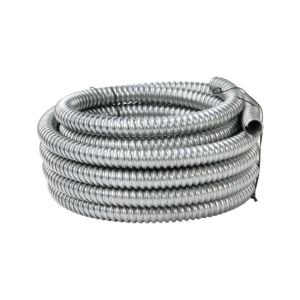 55081921 - Southwire Galflex flexible metallic conduit, reduced wall steel, 3/4in trade size, UL-1 Listed, 25ft/7.6m coil length.