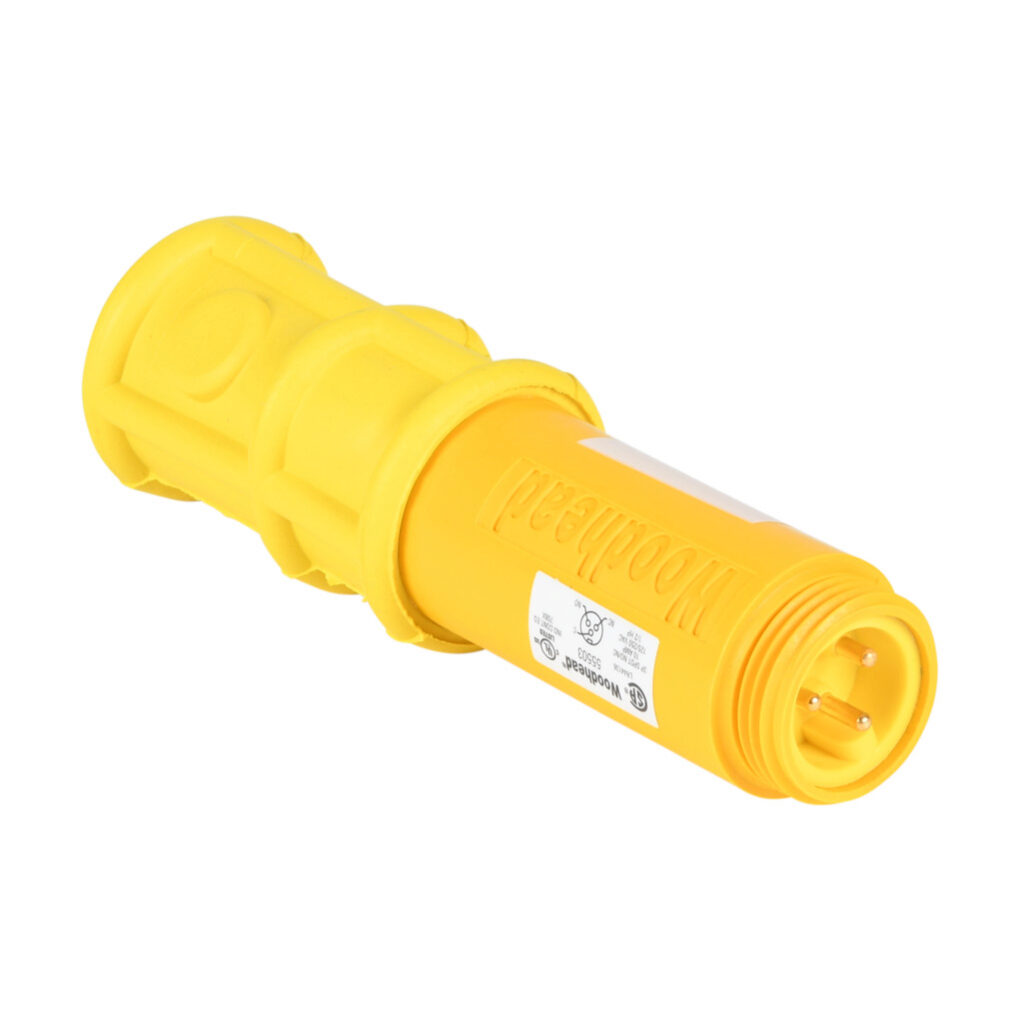 55503 - Molex pendant switch, nitrile rubber/PVC, (1) pushbutton, flush, yellow, snap action, (1) N.O./(1) N.C. contact(s), 7/8in - 16 UN2 3-pin male. Requires 7/8in - 16 UN2 3-pin connection cable.