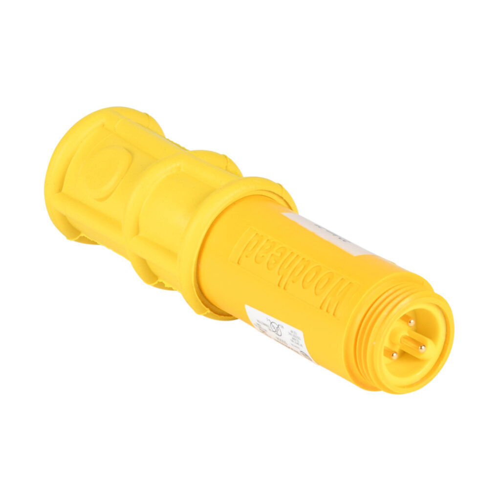 55504 - Molex pendant switch, nitrile rubber/PVC, (1) pushbutton, flush, yellow, snap action, (1) N.O. contact(s), 7/8in - 16 UN2 3-pin male. Requires 7/8in - 16 UN2 3-pin connection cable.