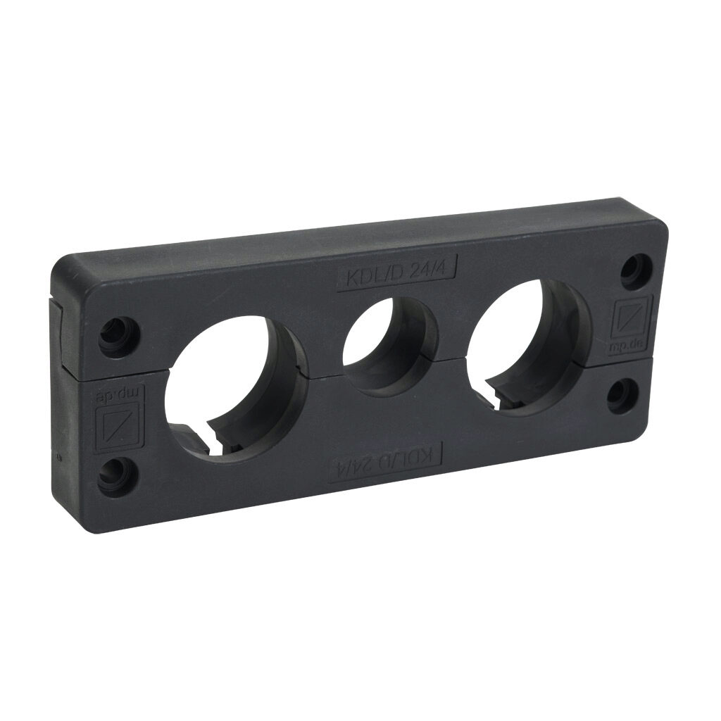 568320 - Murrplastik KDL/D series cable entry system frame, polypropylene frame, TPE grommet block, 24-pin frame, black, (1) medium and (2) large opening(s), UL Type 12, IP65. Requires (2) Murrplastik KDT/X series large grommets and (1) medium gro...