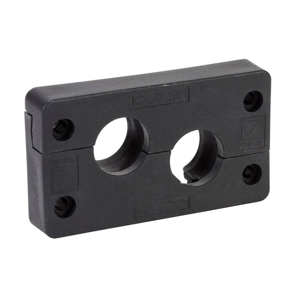 568334 - Murrplastik KDL/D series cable entry system frame, polypropylene frame, TPE grommet block, 10-pin frame, black, (2) medium opening(s), UL Type 1, 12 and 4X indoor use only, IP65. Requires (2) Murrplastik KDT/X series medium grommets.
