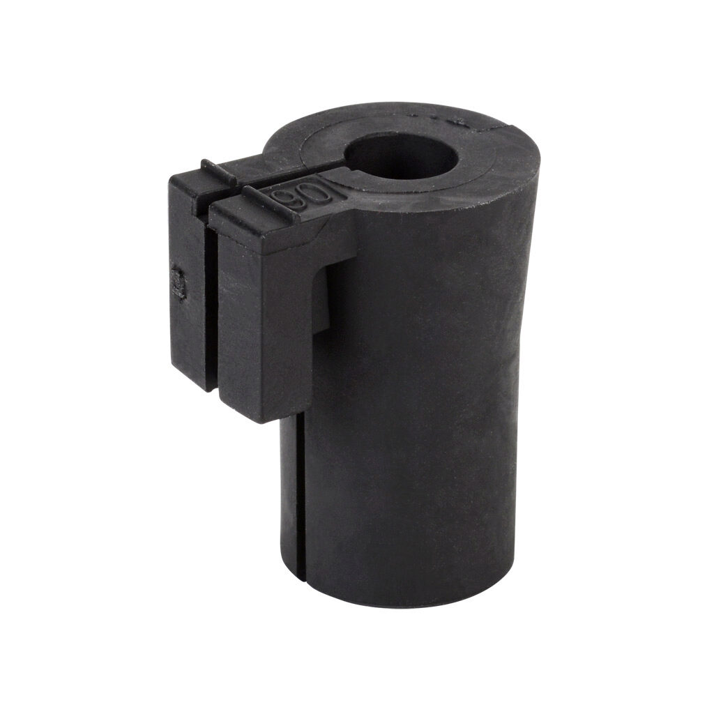 568343 - Murrplastik KDT/X series small grommet, 1 opening(s), TPE, black, accepts 6-7mm diameter cable. Package of 4. For use with Murrplastik KDL/D series cable entry system frame.