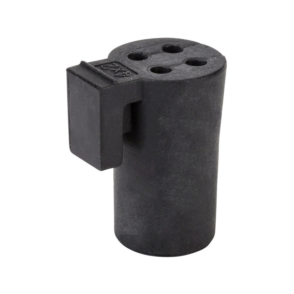 568401 - Murrplastik KDT/X series small grommet, 4 opening(s), TPE, black, accepts 2mm diameter cable. Package of 4. For use with Murrplastik KDL/D series cable entry system frame.
