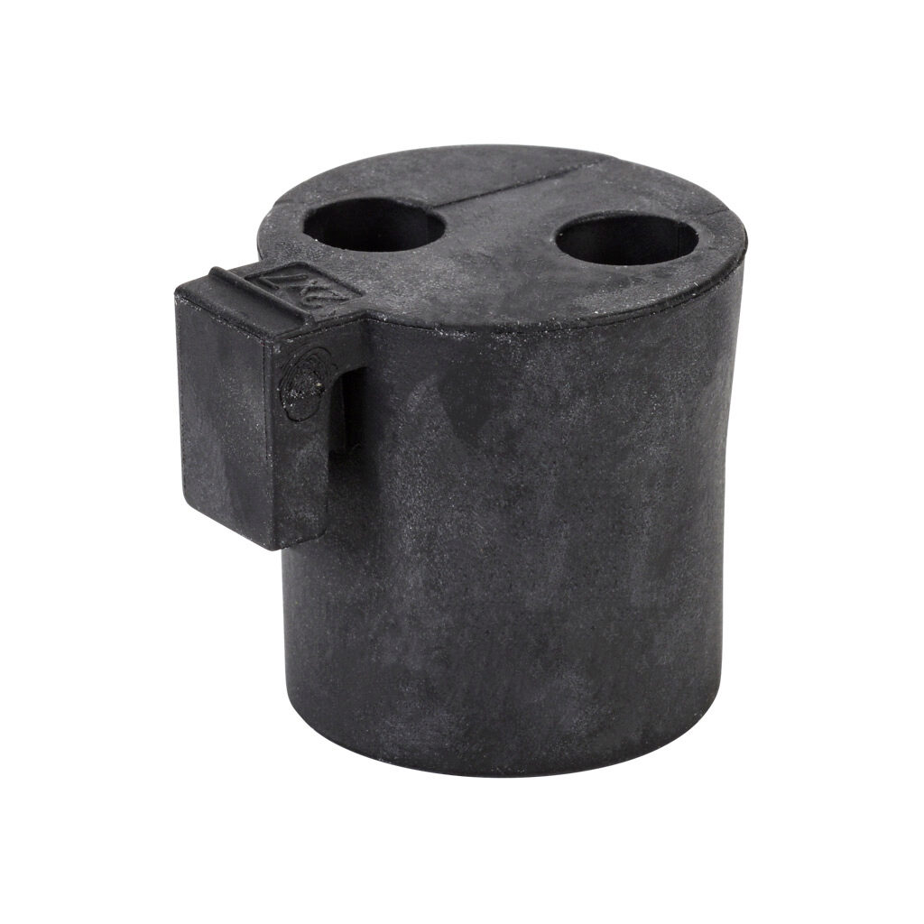 568416 - Murrplastik KDT/X series medium grommet, 2 opening(s), TPE, black, accepts 7mm diameter cable. Package of 4. For use with Murrplastik KDL/D series cable entry system frame.