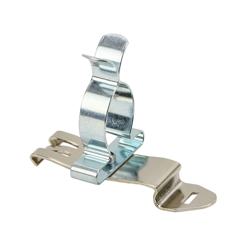 571064 - Murrplastik SCF-EMV series EMC shield cable clip, accepts 0.67-1.18in diameter cable, 35mm DIN rail mount, zinc plated spring steel. Package of 5.