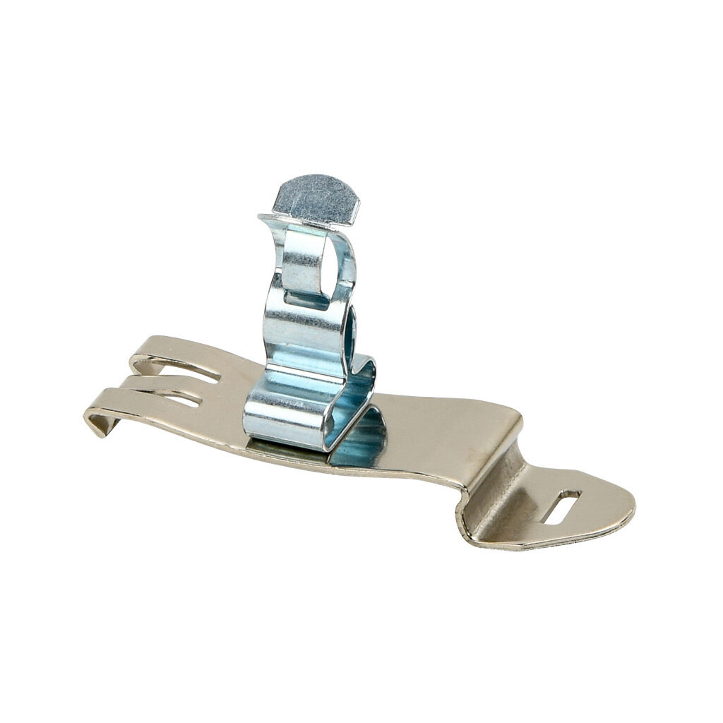 571070 - Murrplastik MSCF-EMV series EMC shield cable clip, accepts 0.12-0.47in diameter cable, 35mm DIN rail mount, zinc plated spring steel. Package of 5.
