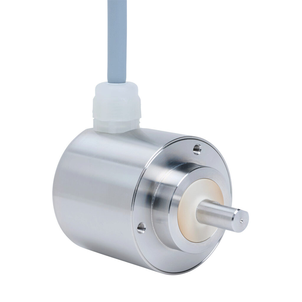 58V10003EL3050 - Wachendorff Automation WDG 58V series incremental (quadrature) rotary encoder, 5-30 VDC, universal (line driver or NPN/PNP open collector) output, heavy duty, 1000 ppr, 10mm solid shaft, 58mm diameter body, IP67 and IP69K, 16.4ft/...
