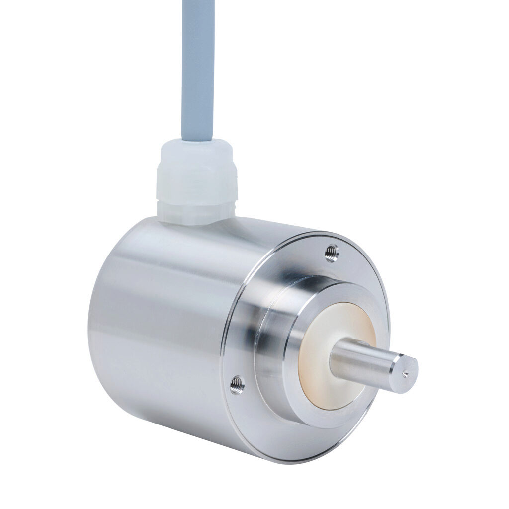 58V1003EL3050 - Wachendorff Automation WDG 58V series incremental (quadrature) rotary encoder, 5-30 VDC, universal (line driver or NPN/PNP open collector) output, heavy duty, 100 ppr, 10mm solid shaft, 58mm diameter body, IP67 and IP69K, 16.4ft/5m...