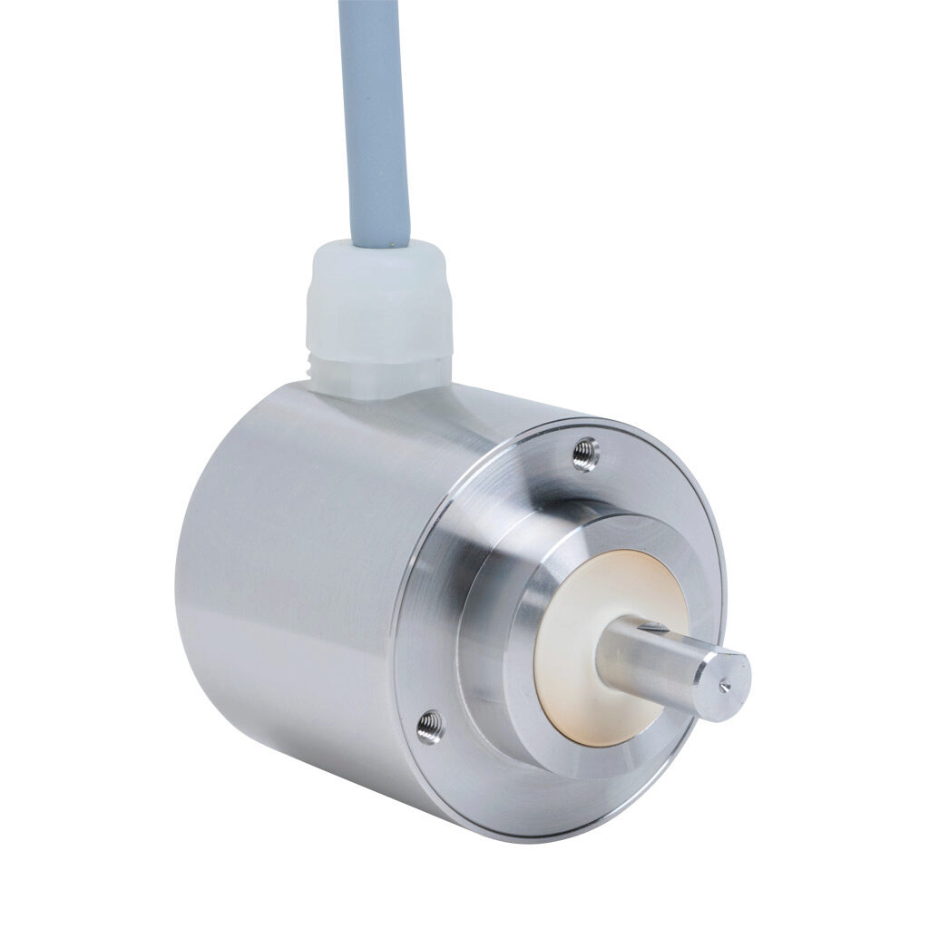 58V10243EL3050 - Wachendorff Automation WDG 58V series incremental (quadrature) rotary encoder, 5-30 VDC, universal (line driver or NPN/PNP open collector) output, heavy duty, 1024 ppr, 10mm solid shaft, 58mm diameter body, IP67 and IP69K, 16.4ft/...