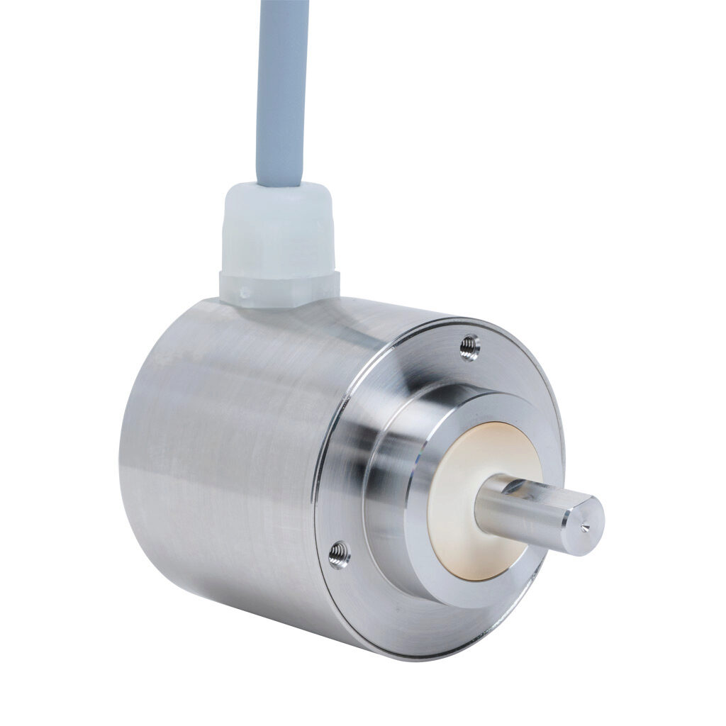 58V20003EL3050 - Wachendorff Automation WDG 58V series incremental (quadrature) rotary encoder, 5-30 VDC, universal (line driver or NPN/PNP open collector) output, heavy duty, 2000 ppr, 10mm solid shaft, 58mm diameter body, IP67 and IP69K, 16.4ft/...