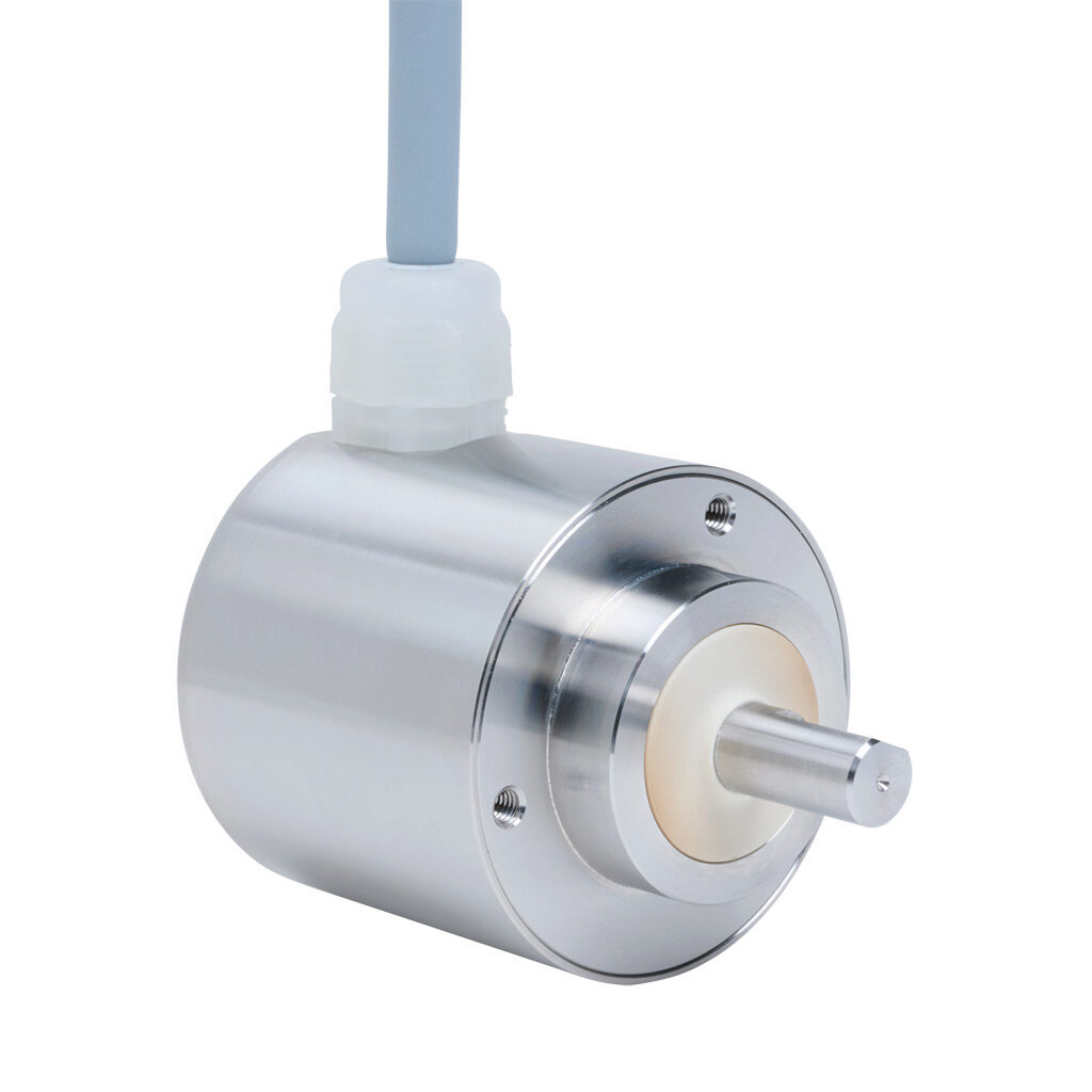 58V25003EL3050 - Wachendorff Automation WDG 58V series incremental (quadrature) rotary encoder, 5-30 VDC, universal (line driver or NPN/PNP open collector) output, heavy duty, 2500 ppr, 10mm solid shaft, 58mm diameter body, IP67 and IP69K, 16.4ft/...