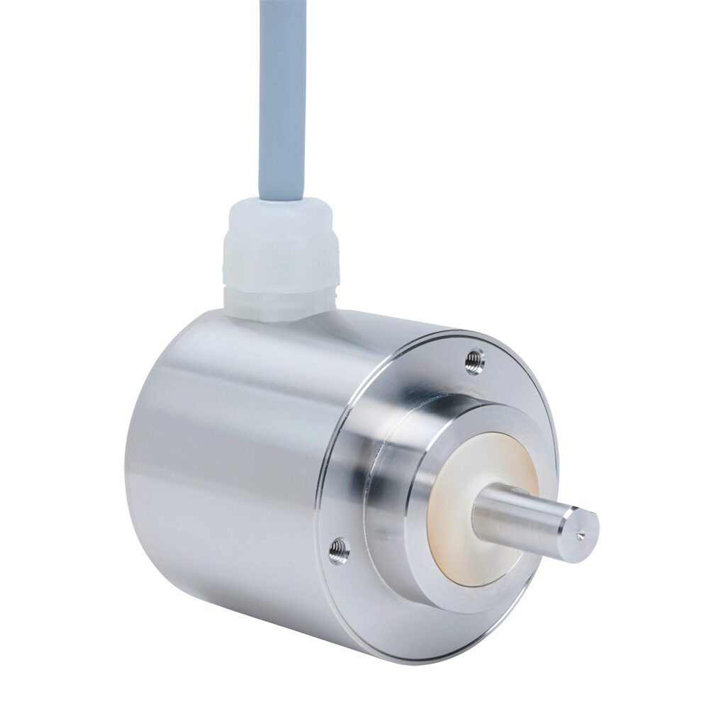 58V603EL3050 - Wachendorff Automation WDG 58V series incremental (quadrature) rotary encoder, 5-30 VDC, universal (line driver or NPN/PNP open collector) output, heavy duty, 60 ppr, 10mm solid shaft, 58mm diameter body, IP67 and IP69K, 16.4ft/5m c...