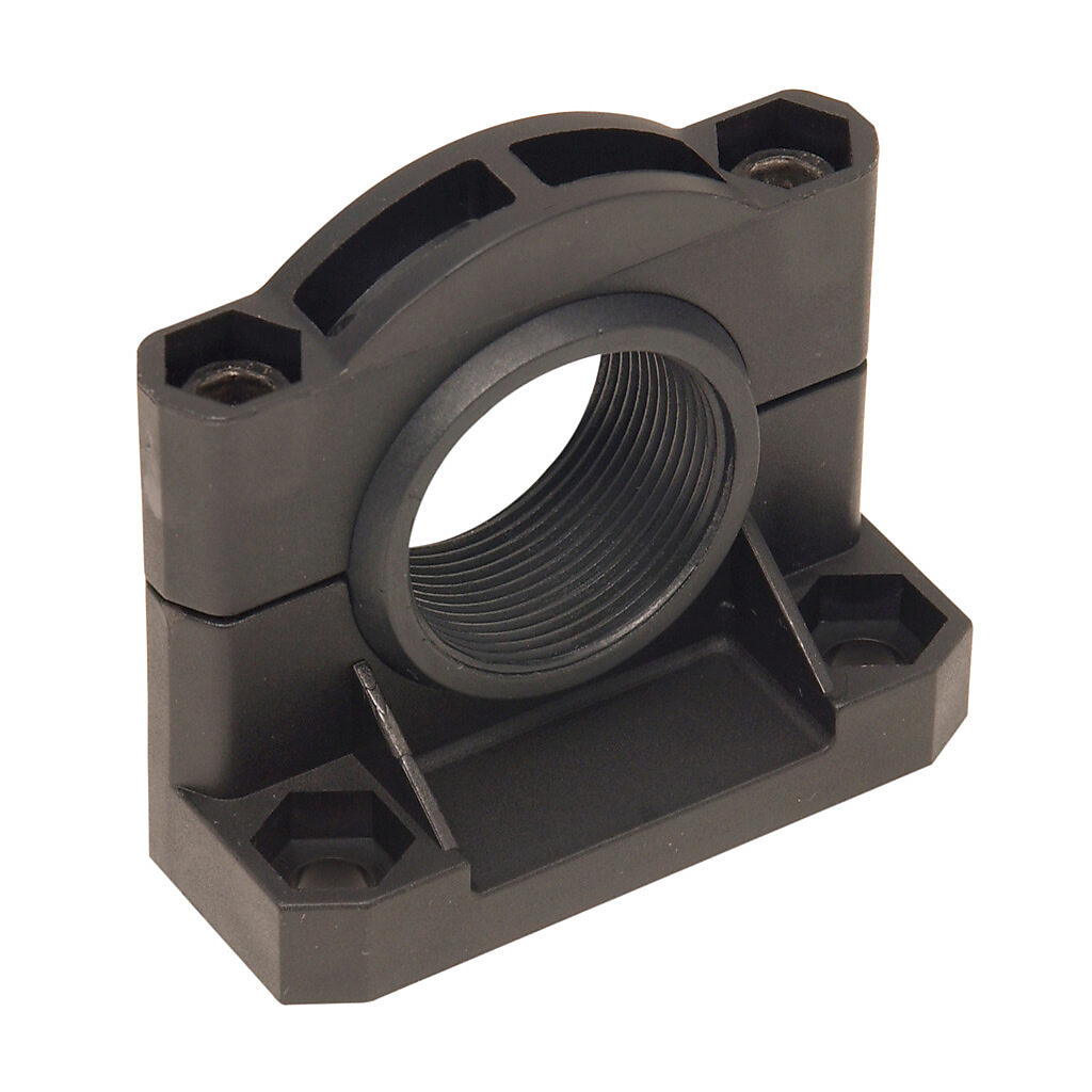 6150E-6503 - Mounting bracket, right-angle ball swivel, 60 degree vertical and horizontal adjustment, plastic. For use with CH Enhanced 50 Series sensor.