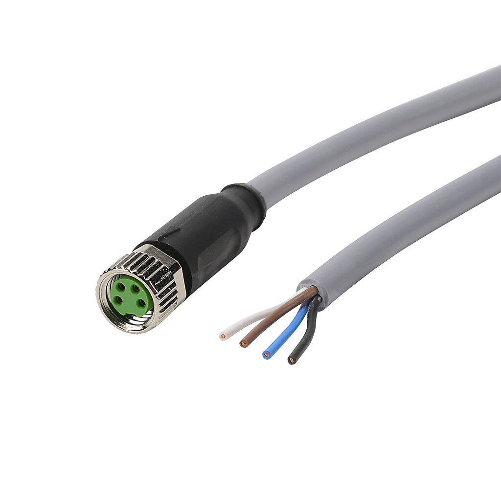 7000-08061-2111000 - Murrelektronik connection cable, M8 axial female to pigtail, 4-pole, PVC jacket, gray, 32.8ft/10m cable length, IP65 IP66K IP67, sensor & signal.
