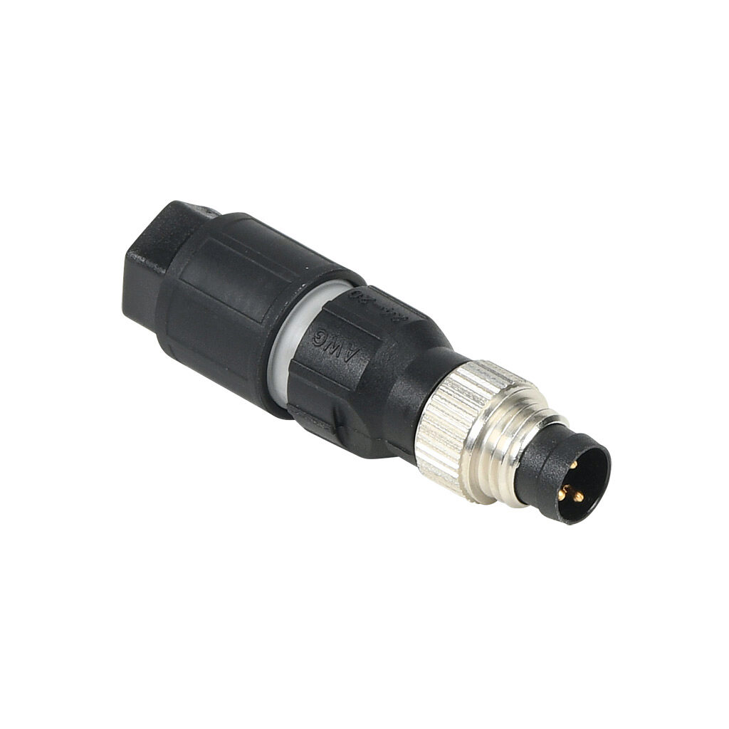 7000-08325-0000000 - Murrelektronik connector, field-wireable, 3-pin M8 axial male A-coded, accepts cable diameter size 2.5-5mm, 24-20 AWG, insulation displacement (IDC) connection, IP65 IP67.