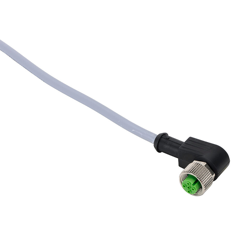 7000-12341-2141000 - Murrelektronik connection cable, M12 right-angle female to pigtail, 4-pole, PVC jacket, gray, 32.8ft/10m cable length, IP67, sensor & signal.