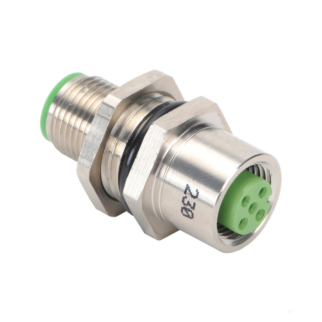7000-42111-0000000 - Murrelektronik bulkhead connector, M12 5-wire male to M12 5-wire female, shielded, IP65 IP67.