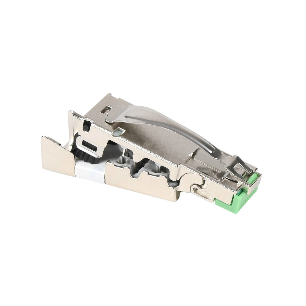 7000-74075-0000000 - Murrelektronik Cat5e Ethernet connector, field-wireable, 8-pin RJ45 axial male heavy duty, accepts cable diameter size 5-9mm, 24-26 AWG, insulation displacement (IDC) connection, IP20.