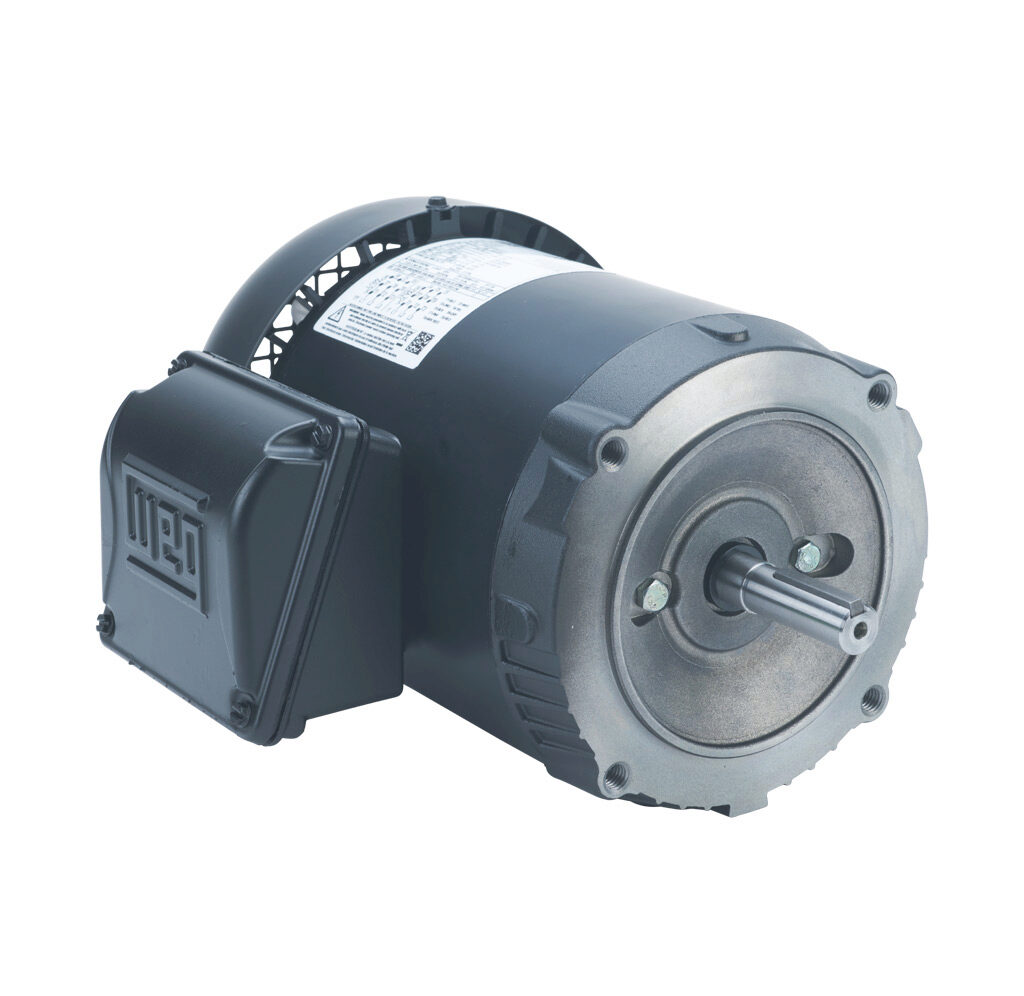 .7536ES3E56CFL-S - WEG Electric S standard efficiency AC induction motor, general purpose and inverter rated, 3/4hp, 3-phase, 208-230/460 VAC, 3600rpm, TEFC, NEMA 56C frame, rolled steel, C-face mount.