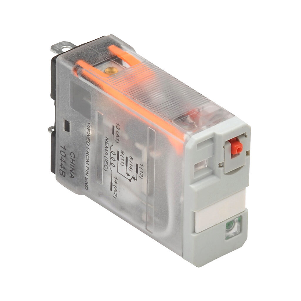 781-1C-12A - AutomationDirect ice cube control relay, socket mount, encapsulated push-to-test, 12 VAC coil voltage, SPDT, (1) N.O., (1) N.C., 15A contact rating, 5-pin, LED indicator(s). Requires 781-1C-SKT mounting socket.