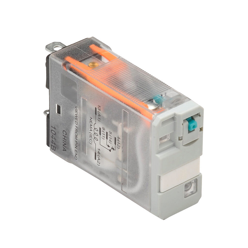781-1C-12D - AutomationDirect ice cube control relay, socket mount, encapsulated push-to-test, 12 VDC coil voltage, SPDT, (1) N.O., (1) N.C., 15A contact rating, 5-pin, LED indicator(s). Requires 781-1C-SKT mounting socket.
