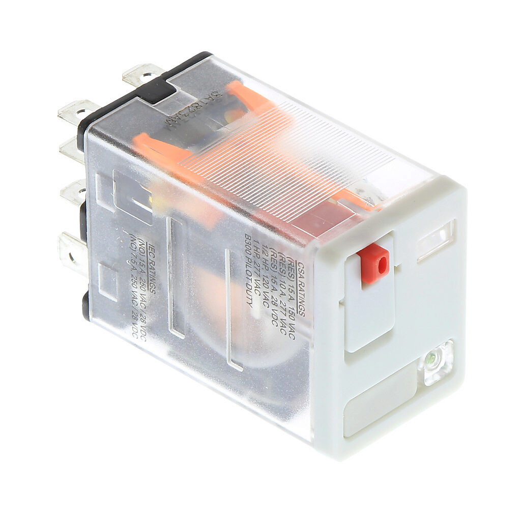 782-2C-24A - AutomationDirect ice cube control relay, socket mount, encapsulated push-to-test, 24 VAC coil voltage, DPDT, (2) N.O., (2) N.C., 15A contact rating, 8-pin, LED indicator(s). Requires 782-2C-SKT mounting socket.