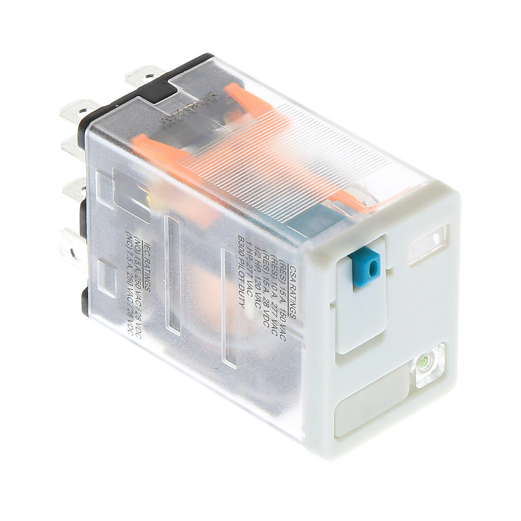 782-2C-24D - AutomationDirect ice cube control relay, socket mount, encapsulated push-to-test, 24 VDC coil voltage, DPDT, (2) N.O., (2) N.C., 15A contact rating, 8-pin, LED indicator(s). Requires 782-2C-SKT mounting socket.