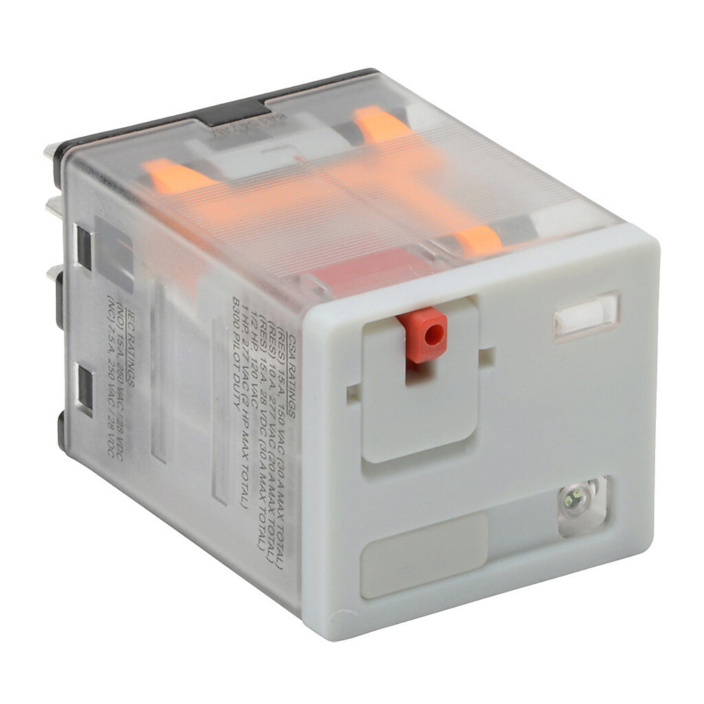 783-3C-120A - AutomationDirect ice cube control relay, socket mount, encapsulated push-to-test, 120 VAC coil voltage, 3PDT, (3) N.O., (3) N.C., 15A contact rating, 11-pin, LED indicator(s). Requires 783-3C-SKT mounting socket.