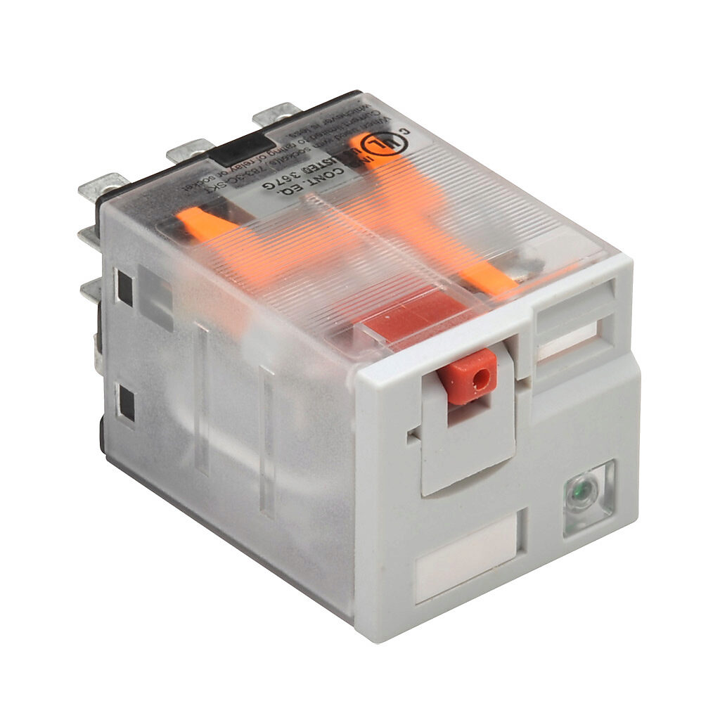 783-3C-12A - AutomationDirect ice cube control relay, socket mount, encapsulated push-to-test, 12 VAC coil voltage, 3PDT, (3) N.O., (3) N.C., 15A contact rating, 11-pin, LED indicator(s). Requires 783-3C-SKT mounting socket.