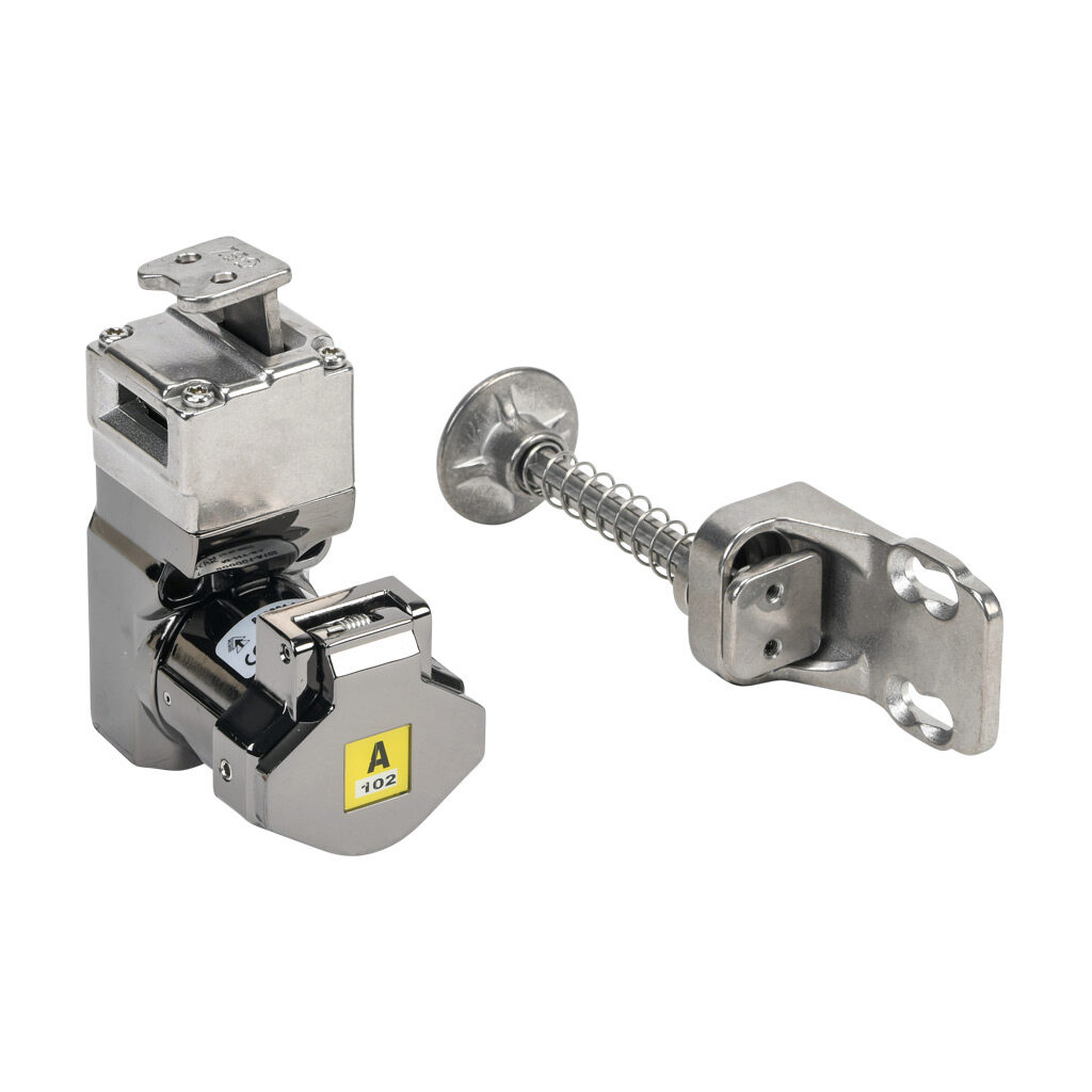 800001-A102 - IDEM Skorpion series trapped key interlock system, rotary key, 1 gate, partial body, A102 coded, die-cast aluminum alloy.