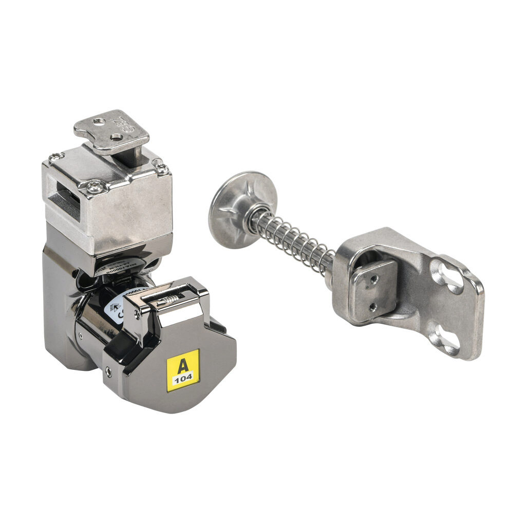800001-A104 - IDEM Skorpion series trapped key interlock system, rotary key, 1 gate, partial body, A104 coded, die-cast aluminum alloy.